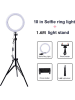 SmartCase Lampa pierścieniowa LED w kolorze czarnym - wys. 160 cm