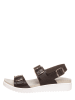 MUBB Skórzane sandały w kolorze czarnym