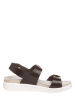 MUBB Skórzane sandały w kolorze czarnym