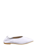 Lizza Shoes Leder-Ballerinas in Weiß