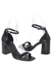 Lizza Shoes Leren haksandalen zwart