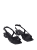 Lizza Shoes Skórzane sandały w kolorze czarnym