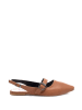 Lizza Shoes Skórzane baleriny w kolorze brązowym