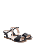Lizza Shoes Skórzane sandały w kolorze czarnym