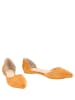 Lizza Shoes Skórzane baleriny w kolorze karmelowym