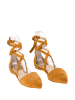 Lizza Shoes Leder-Ballerinas in Camel
