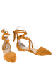 Lizza Shoes Skórzane baleriny w kolorze karmelowym
