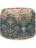 Tierra Bella Poef "Honeysuckle" donkerblauw/beige - (H)50 cm x Ø 45 cm