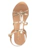 Michela Leder-Keilsandaletten in Gold