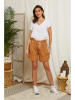 Lin Passion Linnen short camel