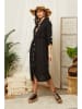 Lin Passion Leinen-Kleid in Schwarz