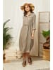 Lin Passion Leinen-Kleid in Taupe