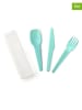 IRIS 3tlg. Besteck-Set in Mint - (L)15,5 cm