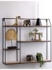 Lifa Living Wandregal "Valencia" in Schwarz/ Natur - (B)58 x (H)52 cm