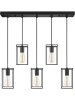 Lifa Living Lampa wisząca "Emile" w kolorze czarnym - 60 x 136 cm