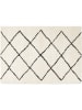 Lifa Living Kurzflor-Teppich in Creme/ Schwarz