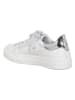 Patrizia Pepe Leren sneakers zilverkleurig/wit