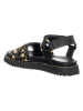Patrizia Pepe Skórzane sandały w kolorze czarnym