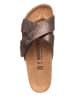 Birkenstock Leren slippers "Siena" zwart - wijdte S