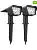 lumisky Lampy solarne LED (2 szt.) "Curtis" w kolorze czarnym - wys. 31,5 cm