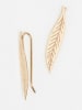L instant d Or Gouden oorstekers "Gold leaf"