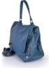 ORE10 Skórzana torebka "Arancia" w kolorze niebieskim - 32 x 27 x 15 cm