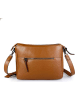 ORE10 Leder-Umhängetasche "Duca" in Hellbraun - (B)30 x (H)22 x (T)10 cm