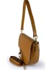 ORE10 Leder-Schultertasche "King" in Cognac - (B)31 x (H)20 x (T)9 cm