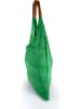 ORE10 Skórzany shopper bag "Lord" w kolorze zielonym - 34 x 39 x 8 cm