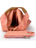 ORE10 Skórzany shopper bag "Lord" w kolorze łososiowym- 34 x 39 x 8 cm