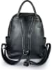 ORE10 Leder-Rucksack "Panda" in Schwarz - (B)25 x (H)30 x (T)17 cm