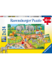 Ravensburger 24-częściowe puzzle (2 szt.) "A day at the zoo" - 4+