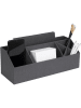 BigsoBox Schreibtisch-Organizer "Elisa" in Dunkelgrau - (B)33 x (H)12,5 x (T)12,5 cm