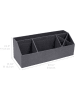 BigsoBox Schreibtisch-Organizer "Elisa" in Dunkelgrau - (B)33 x (H)12,5 x (T)12,5 cm