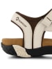 TRAVELIN' Skórzane sandały "Helsem" w kolorze kremowym