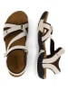Travelin` Skórzane sandały "Helsem" w kolorze kremowym