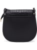Mia Tomazzi Leder-Umhängetasche "Abbadesse" in Schwarz - (B)22 x (H)21 x (T)8 cm