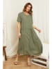 Rodier Lin Leinen-Kleid in Oliv