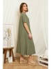Rodier Lin Leinen-Kleid in Oliv