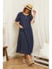 Rodier Lin Leinen-Kleid in Dunkelblau