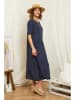 Rodier Lin Leinen-Kleid in Dunkelblau