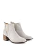 NoGRZ Leder-Chelsea-Boots in Hellgrau