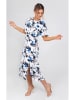 Zibi London Jurk wit/blauw/meerkleurig
