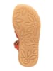 POM POM Leder-Sandalen in Koralle
