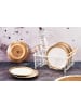 Björn 6er-Set: Dessertteller "Cosmos" in Weiß/ Beige - Ø 21,5 cm