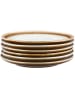 Björn 6-delige set: dessertborden "Cosmos" wit/beige - Ø 21,5 cm