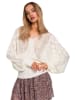 made of emotion Sweter w kolorze kremowym