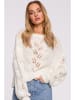 made of emotion Sweter w kolorze kremowym