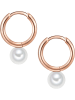 The Pacific Pearl Company Rosévergold. Creolen mit Perlen