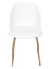 THE HOME DECO FACTORY Krzesła (2 szt.) "Bergen" w kolorze białym - 49 x 81 x 47 cm